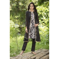 CTL-140 BLACK JACKET STYLE PRINTED READY MADE DRESS